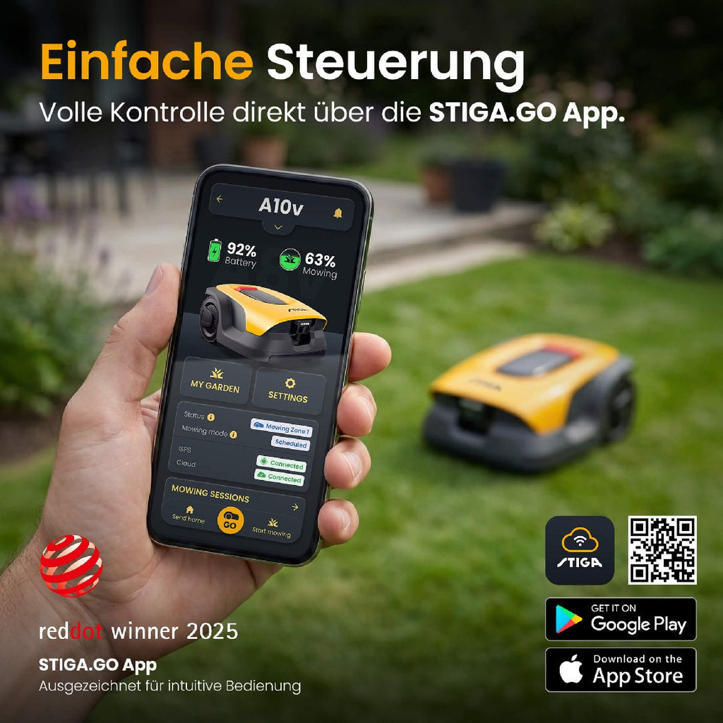 Stiga kabelloser Mähroboter A 10v - mit kostenloser Abdeckung